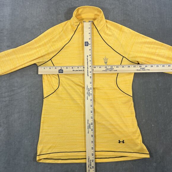 Arizona State Univ ASU Under Armour Women's Medium Yellow Qtr 1/4 Zip Pullover - Picture 4 of 7